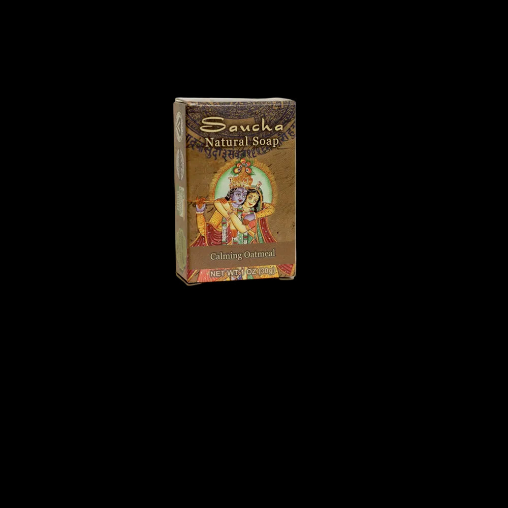 Soap Bar Saucha - Natural Calming Oatmeal - Travel size 1 oz (30g) - Wholesale and Retail Prabhuji's Gifts   - Mystic Journey Path