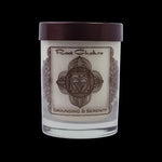 Soy Candle for Chakra Meditation Scented with Essential Oils | Root Chakra Muladhara | Sandalwood | Grounding and Serenity - 10.5oz - Wholesale and Retail Prabhuji's Gifts   - Mystic Journey Path