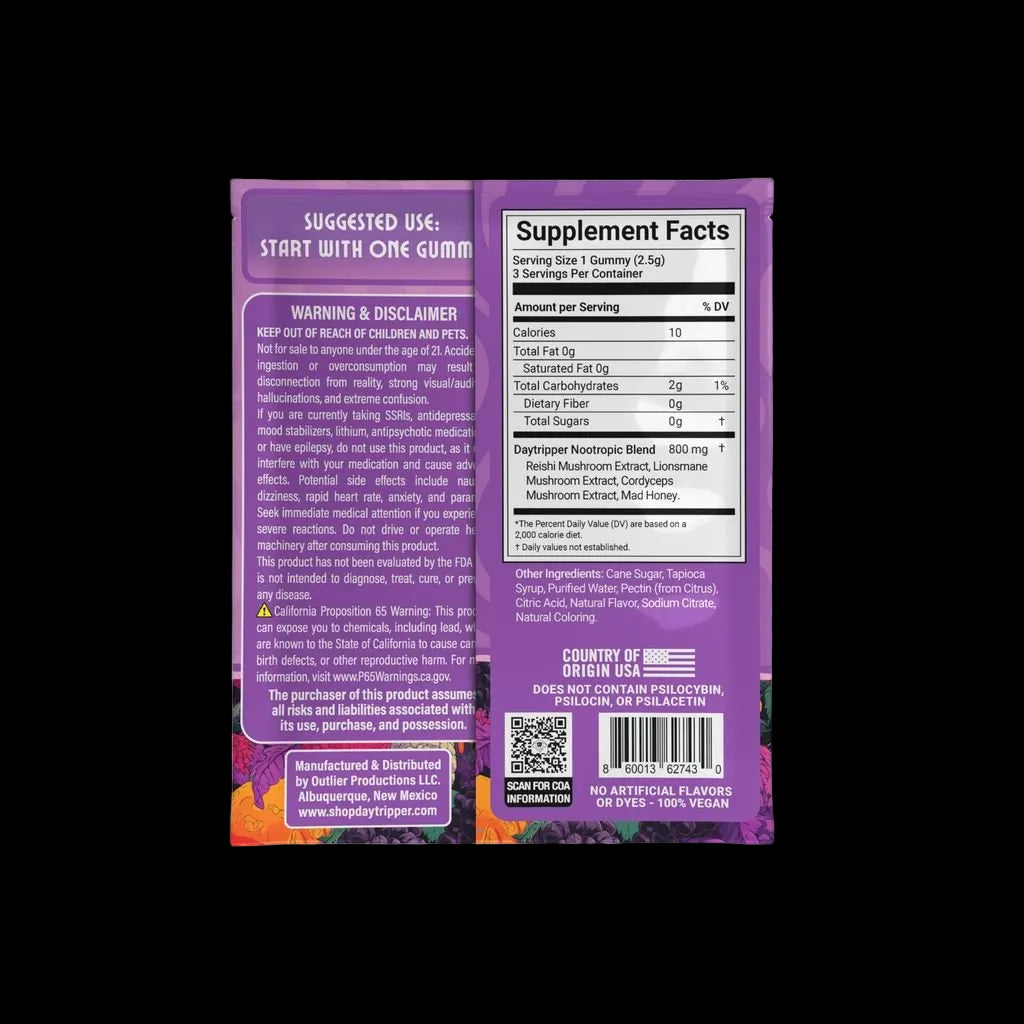 3ct Snozzberry Mushroom Gummies Case of 30 - Mystic Journey Path