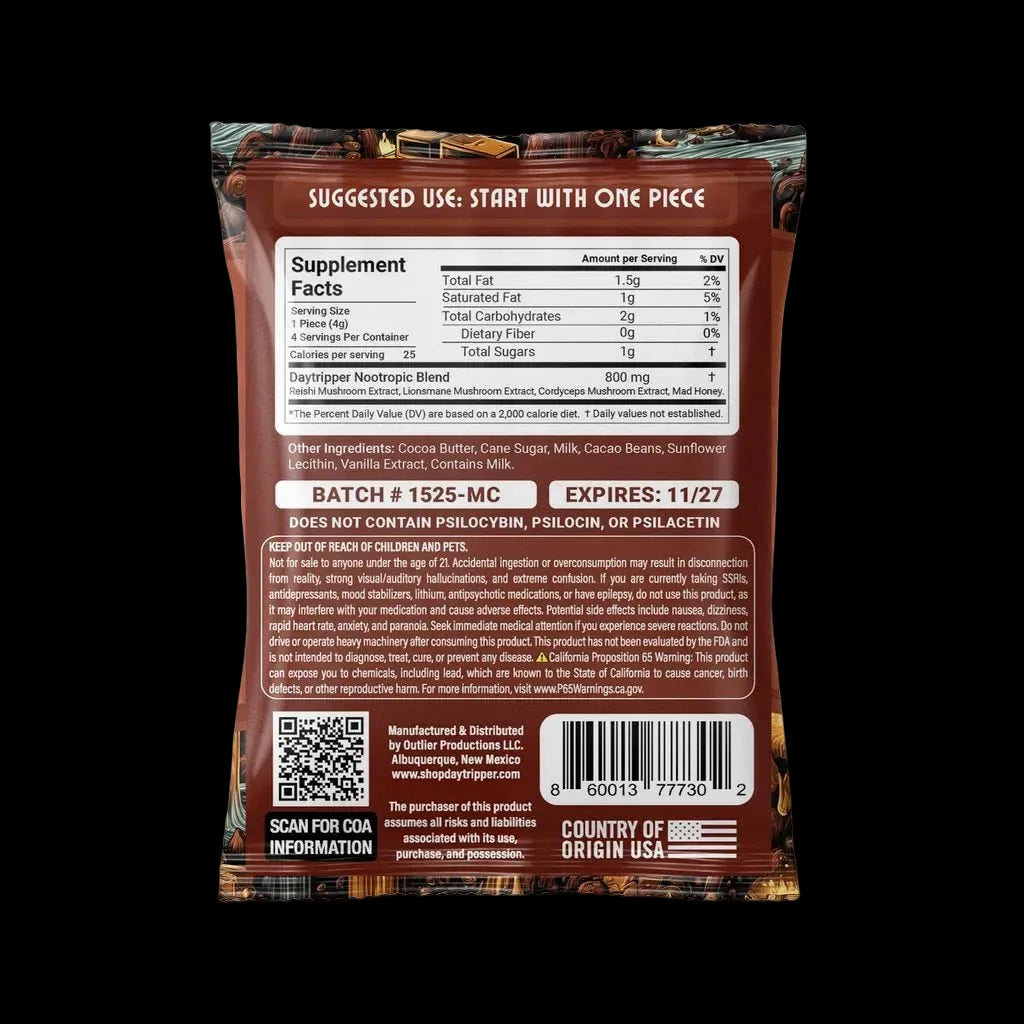 4 Piece Artisan Chocolate - Milk Chocolate Bar - 10 Bars/Case - Mystic Journey Path
