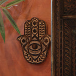 Decor - Wooden Hamsa - Myrtle 7"x6" - Wholesale and Retail Prabhuji's Gifts   - Mystic Journey Path
