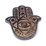 Decor - Wooden Hamsa - Myrtle 7"x6" - Wholesale and Retail Prabhuji's Gifts   - Mystic Journey Path