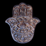 Decor - Wooden Hamsa - Pomegranate 7"x6", Hand of Mary, Hand of Fatima - Wholesale and Retail Prabhuji's Gifts  - Mystic Journey Path