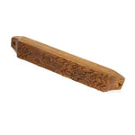 Prabhuji Decor - Wooden Mezuzah Case 9"x1.5" Ornamental  - Mystic Journey Path