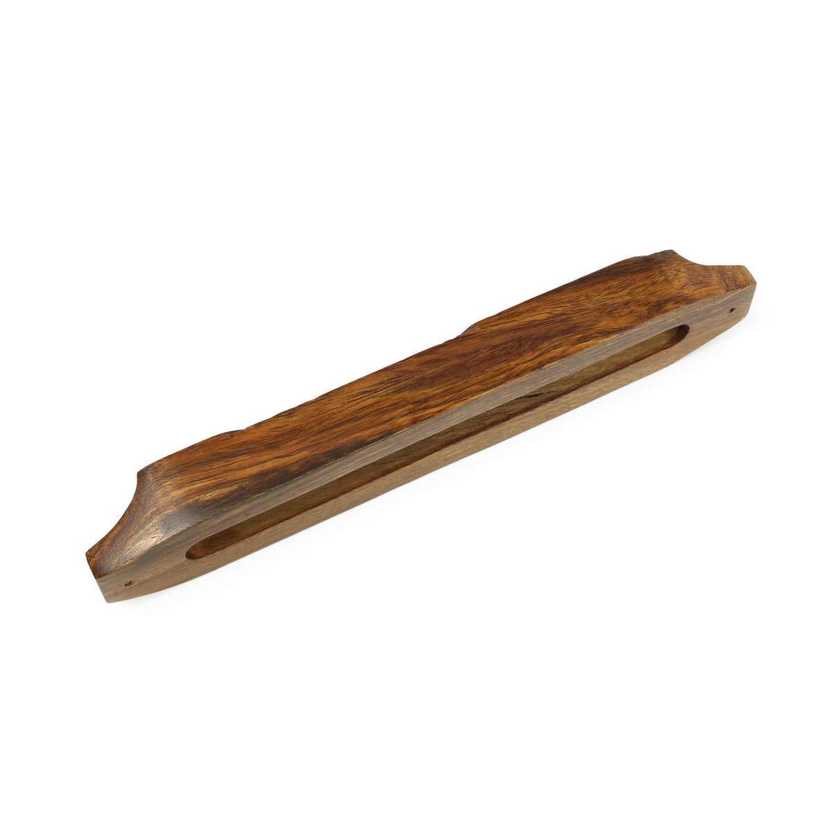 Prabhuji Decor - Wooden Mezuzah Case 9"x1.5" Peacock  - Mystic Journey Path
