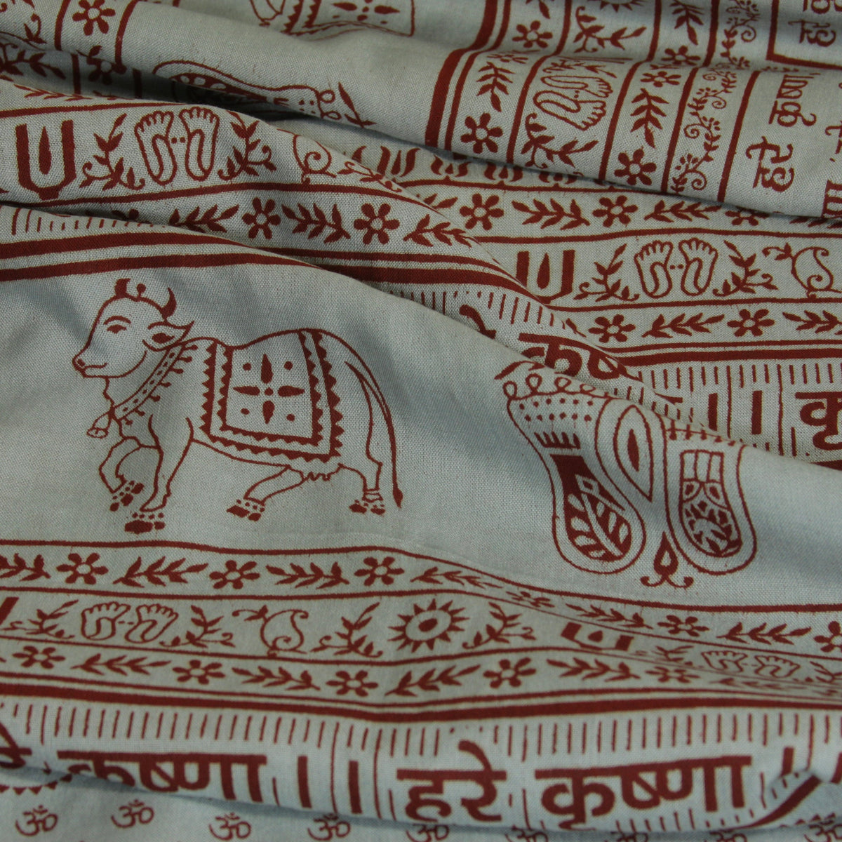 Prabhuji Meditation Yoga Prayer Shawl - Maha Mantra - Grey Large  - Mystic Journey Path