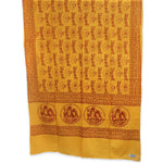 Prabhuji Meditation Yoga Prayer Shawl - Shiva, Parvati and Ganesh - Yellow Large  - Mystic Journey Path