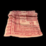 Prabhuji Meditation Yoga Prayer Shawl - Maha Mantra - Peach Large  - Mystic Journey Path
