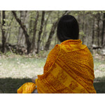 Prabhuji Meditation Yoga Prayer Shawl - Maha Mantra - Yellow Large  - Mystic Journey Path