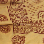 Meditation Yoga Prayer Shawl - Mantra Om - Peach Large   - Mystic Journey Path