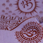 Prabhuji's Gifts - Meditation Yoga Prayer Shawl - Mantra Om - Purple Large  - Mystic Journey Path