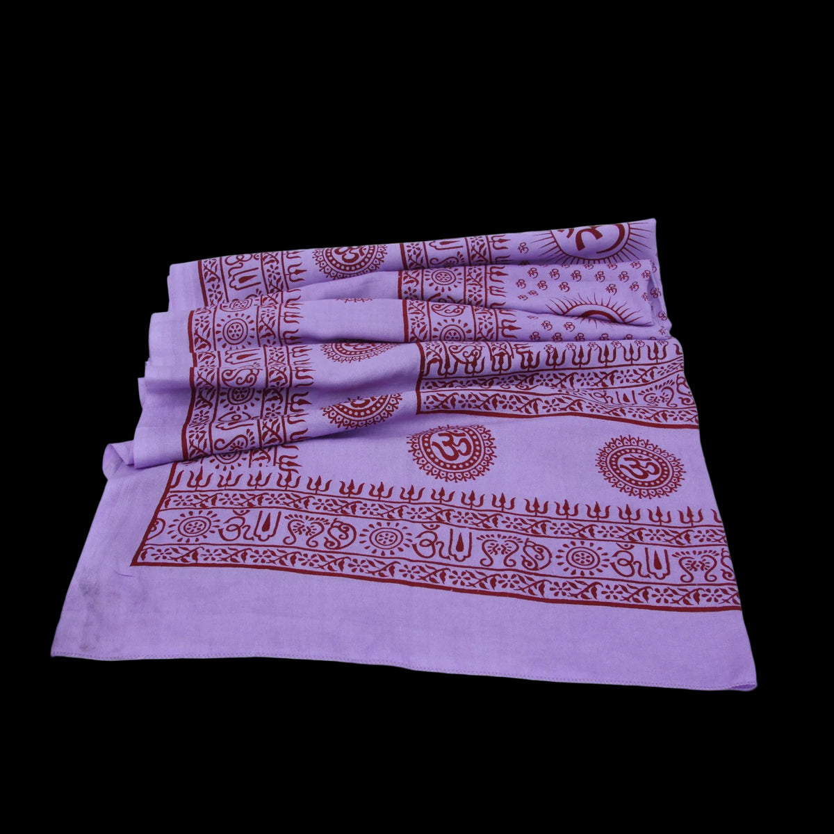 Prabhuji's Gifts - Meditation Yoga Prayer Shawl - Mantra Om - Purple Large  - Mystic Journey Path