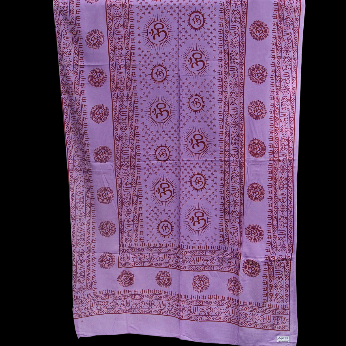 Prabhuji's Gifts - Meditation Yoga Prayer Shawl - Mantra Om - Purple Large  - Mystic Journey Path