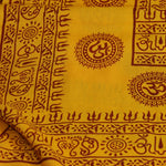 Prabhuji Meditation Yoga Prayer Shawl - Mantra Om - Yellow Large  - Mystic Journey Path