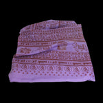 Prabhuji Meditation Yoga Prayer Shawl - Maha Mantra - Purple Large  - Mystic Journey Path