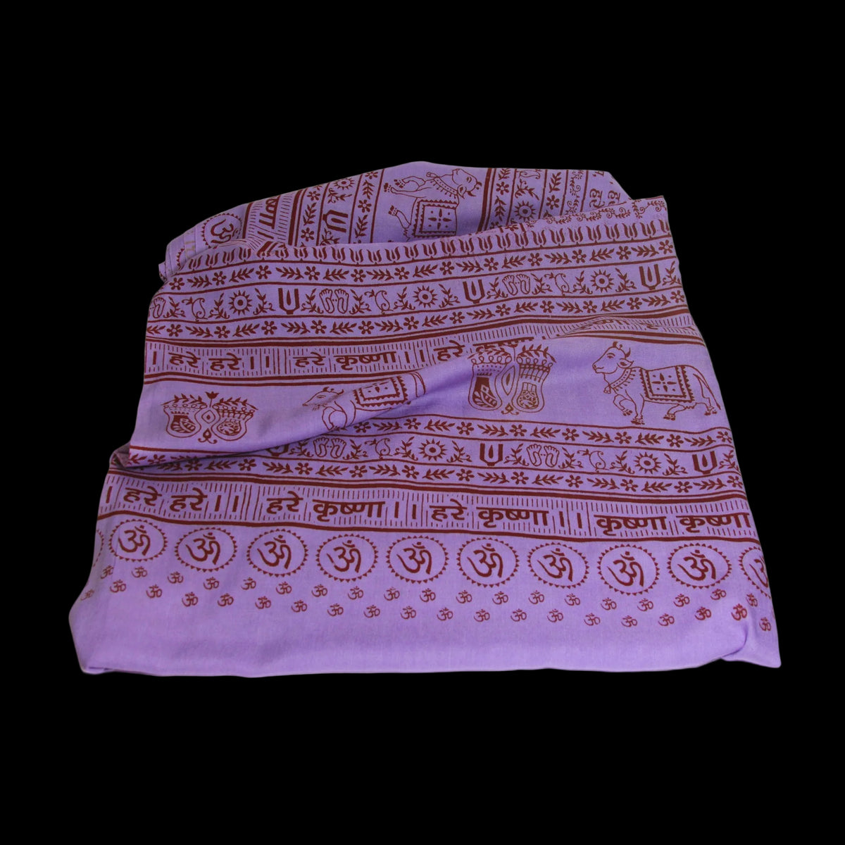Prabhuji Meditation Yoga Prayer Shawl - Maha Mantra - Purple Large  - Mystic Journey Path