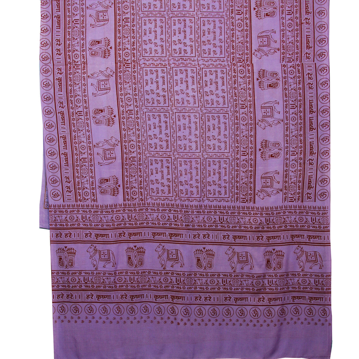 Prabhuji Meditation Yoga Prayer Shawl - Maha Mantra - Purple Large  - Mystic Journey Path