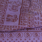 Prabhuji Meditation Yoga Prayer Shawl - Maha Mantra - Purple Large  - Mystic Journey Path