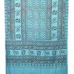 Prabhuji Meditation Yoga Prayer Shawl - Maha Mantra - Turquoise Large  - Mystic Journey Path