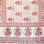 Prabhuji Meditation Yoga Prayer Shawl - Ganesh - White Large  - Mystic Journey Path