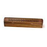 Prabhuji Incense Burner - Wooden Box with Storage - Decorative Jali Cover - Mystic Journey Path