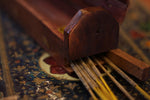 Prabhuji Incense Burner - Wooden Box with Storage - Decorative Jali Cover - Mystic Journey Path