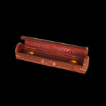 Incense Burner - Wooden Box with Storage - 5 Panel Jali & Flowers -Mystic Journey Path
