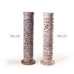 Prabhuji Incense Burner - Soapstone Tower Rose Vine Jali - Mystic Journey Path