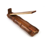 Prabhuji Incense Burner - Bamboo Holder and Storage - 12 inches - Mystic Journey Path