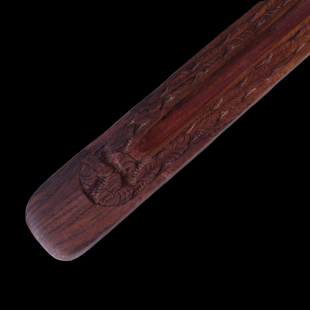 Incense Burner - Wooden Flat Carved Leaves - Prabhuji's Gifts wholesale and retail - Mystic Journey Path