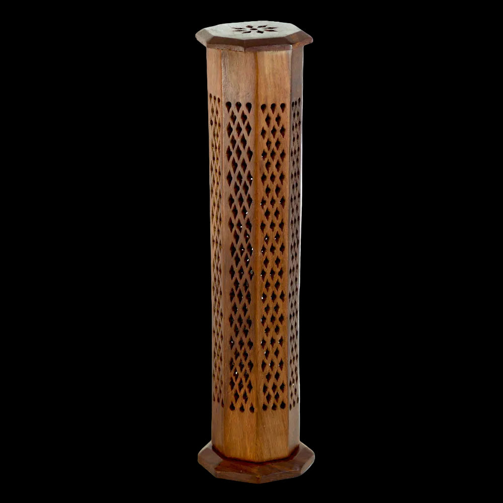 Prabhuji Incense Burner - Wooden Decorative Tower - Mystic Journey Path