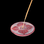 Prabhuji Incense Burner - Soapstone Plate Root Chakra Muladhara 3" - Mystic Journey Path
