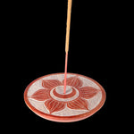 Prabhuji Incense Burner - Soapstone Plate Sacral Chakra Svadhishtana 3" - Mystic Journey Path