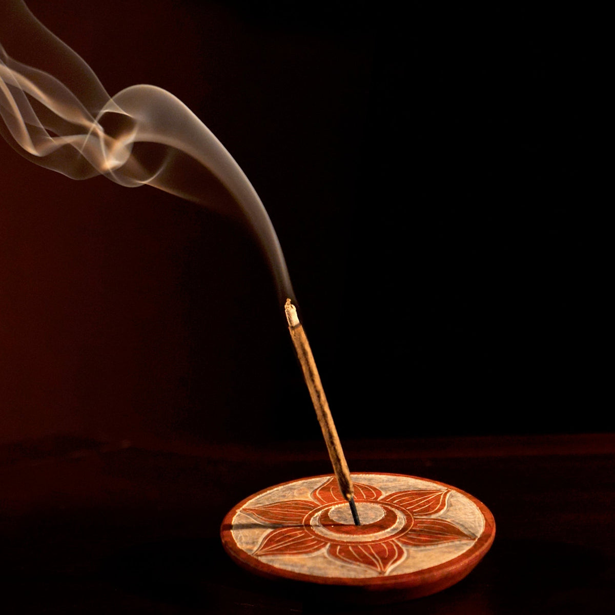 Prabhuji Incense Burner - Soapstone Plate Sacral Chakra Svadhishtana 3" - Mystic Journey Path