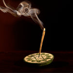 Prabhuji Incense Burner - Soapstone Plate Heart Chakra Anahata 3" - Mystic Journey Path
