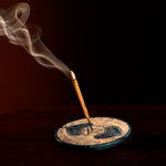 Prabhuji Incense Burner - Soapstone Plate Third Eye Chakra Ajna 3" - Mystic Journey Path