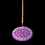 Prabhuji Incense Burner - Soapstone Plate Crown Chakra Sahasrara 3" - Mystic Journey Path