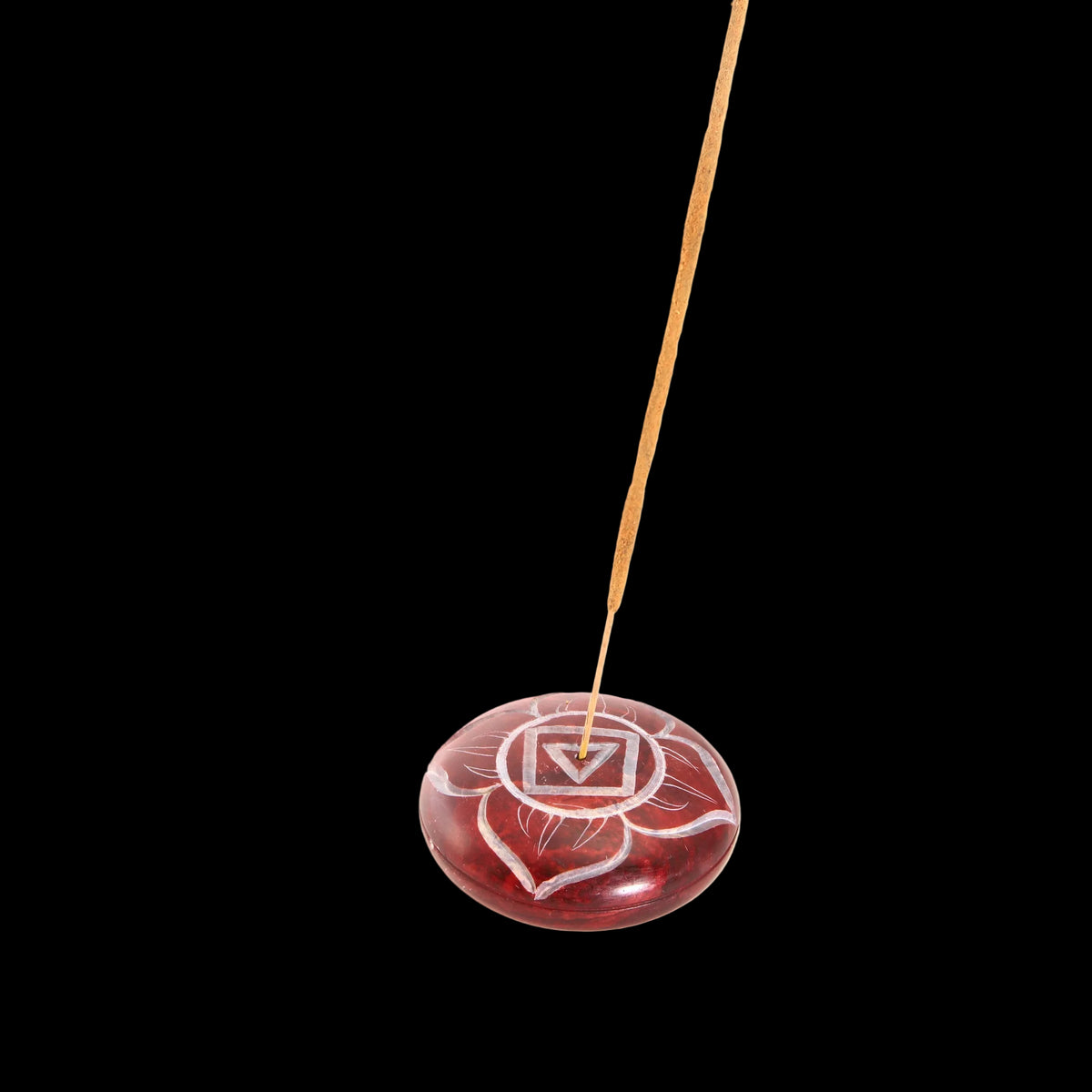 Prabhuji Incense Burner - Soapstone Pebble Root Chakra Muladhara 2.5" - Mystic Journey Path