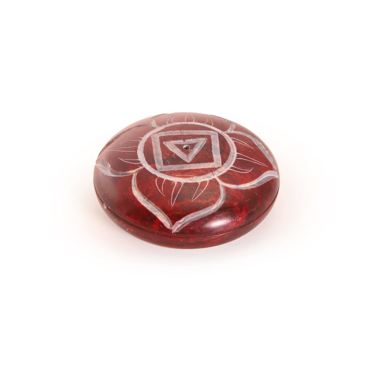 Prabhuji Incense Burner - Soapstone Pebble Root Chakra Muladhara 2.5" - Mystic Journey Path