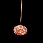 Prabhuji Incense Burner - Soapstone Pebble Sacral Chakra Svadhishtana 2.5" - Mystic Journey Path