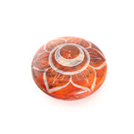Prabhuji Incense Burner - Soapstone Pebble Sacral Chakra Svadhishtana 2.5" - Mystic Journey Path