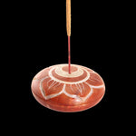 Prabhuji Incense Burner - Soapstone Pebble Sacral Chakra Svadhishtana 2.5" - Mystic Journey Path
