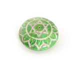 Prabhuji Incense Burner - Soapstone Pebble Heart Chakra Anahata 2.5" - Mystic Journey Path