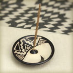 701-80 - Incense Burner - Peruvian Ceramic Incense Burner for Stick Incense - 4.75" Prabhuji's Gifts wholesale and retail - Mystic Journey Path