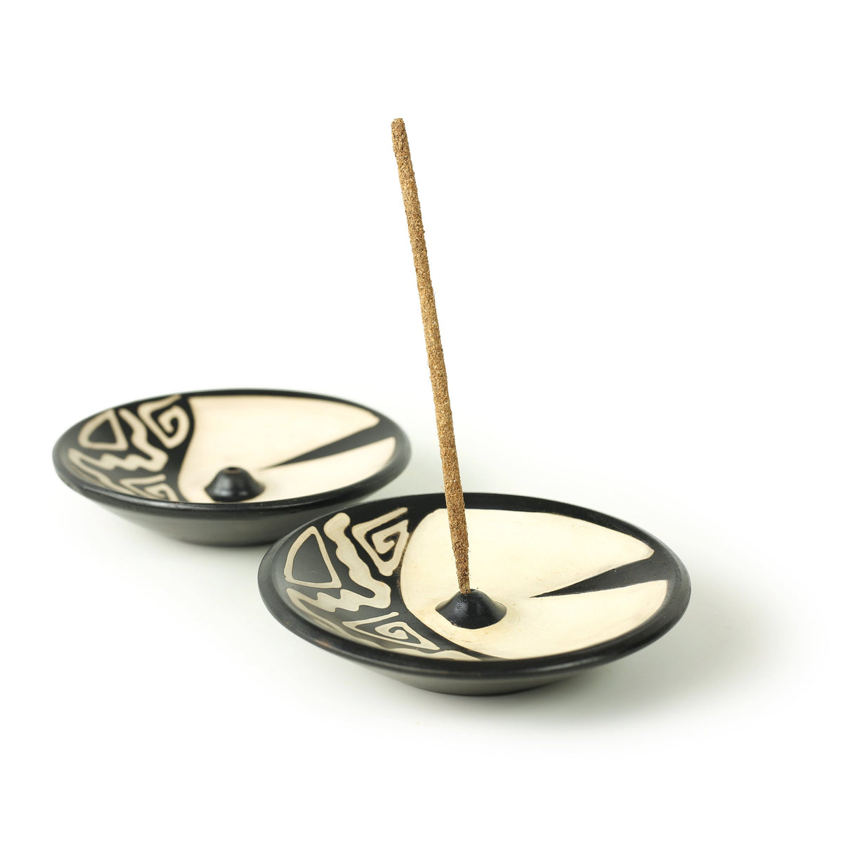 701-80 - Incense Burner - Peruvian Ceramic Incense Burner for Stick Incense - 4.75" Prabhuji's Gifts wholesale and retail - Mystic Journey Path
