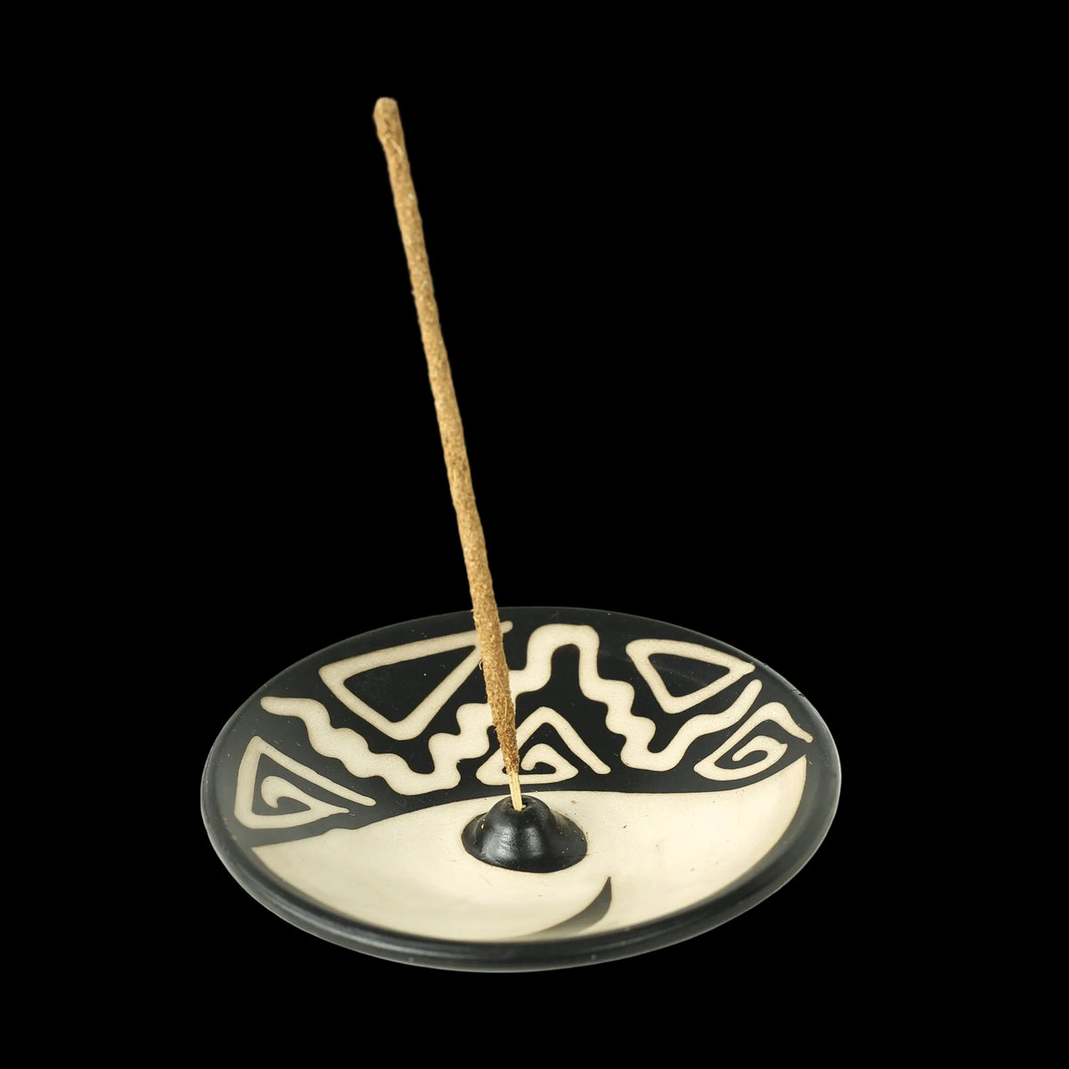701-80 - Incense Burner - Peruvian Ceramic Incense Burner for Stick Incense - 4.75" Prabhuji's Gifts wholesale and retail - Mystic Journey Path