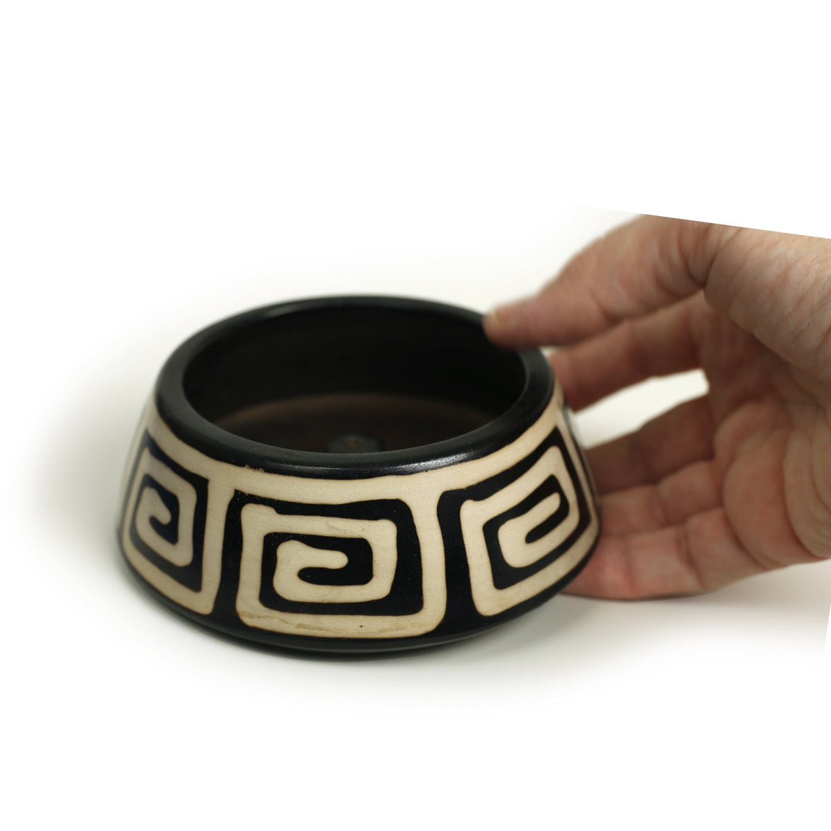 701-81 - Incense Burner - Peruvian Ceramic Incense Burner for Stick and Cone Incense - 4.5" - Prabhuji's Gifts wholesale and retail  - Mystic Journey Path