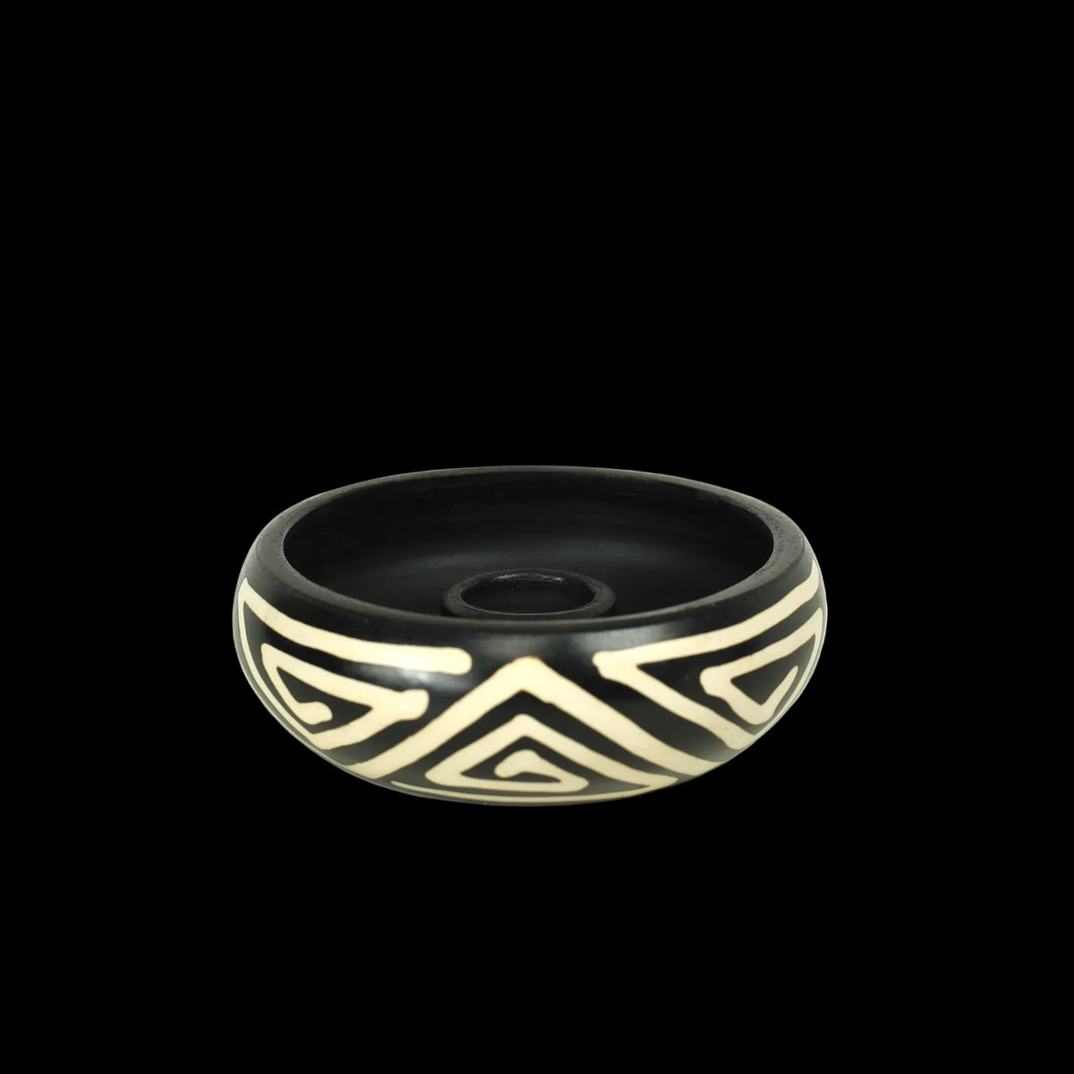 701-82 - Incense Burner - Peruvian Ceramic Holder for Palo Santo Stick - 5" - Prabhuji's Gifts wholesale and retail - Mystic Journey Path