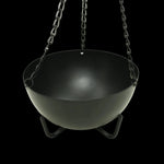 Prabhuji Burner - Hanging Black Cauldron Large - Mystic Journey Path