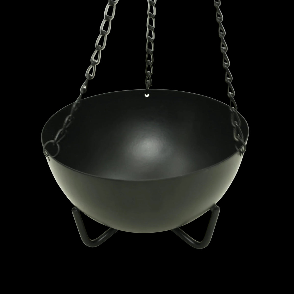 Prabhuji Burner - Hanging Black Cauldron Large - Mystic Journey Path